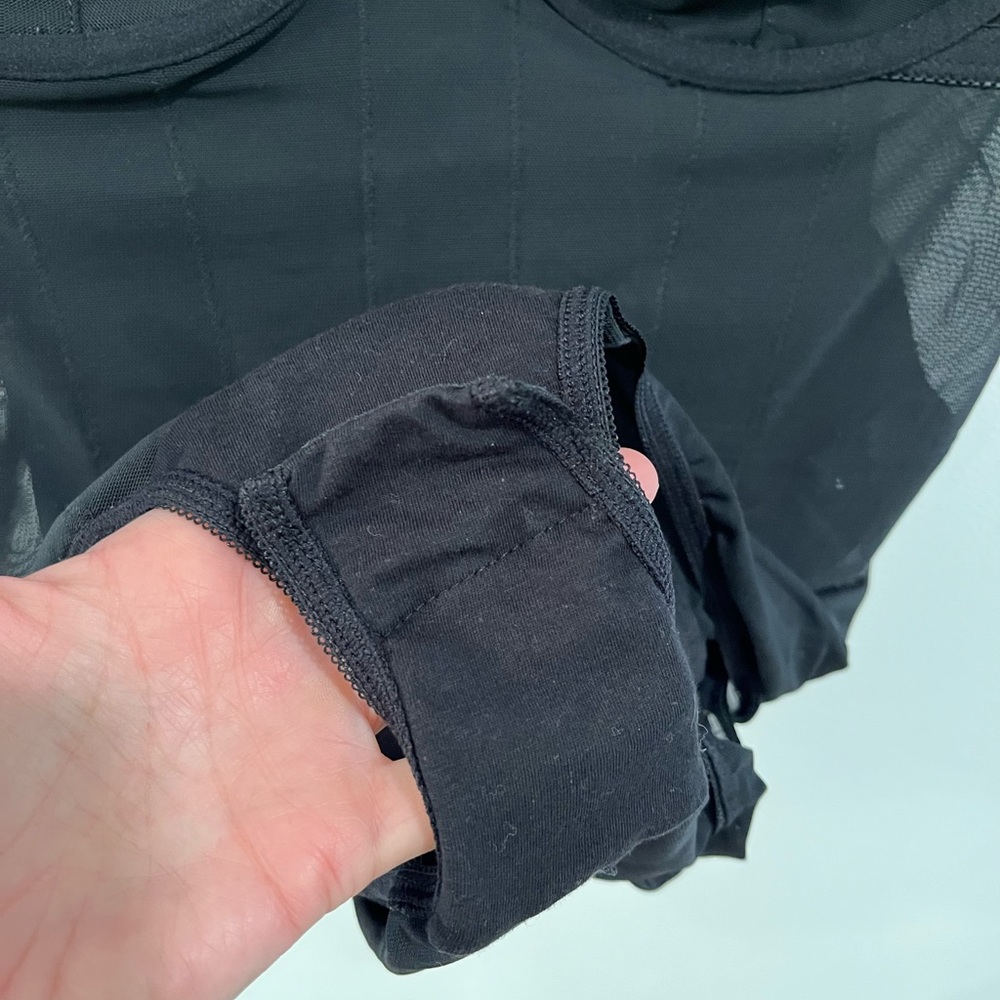 TORRID 3X black mesh strappy lingerie bodysuit NWT - Picture 4 of 9